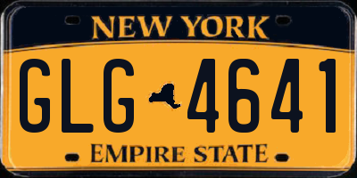 NY license plate GLG4641