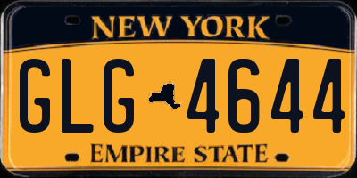 NY license plate GLG4644