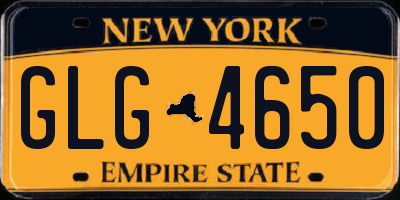 NY license plate GLG4650