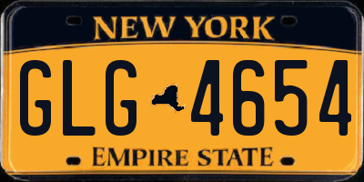 NY license plate GLG4654