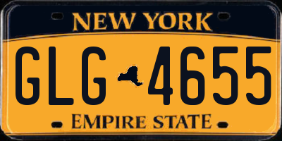 NY license plate GLG4655