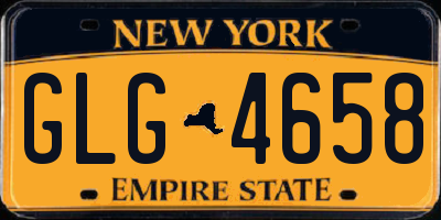 NY license plate GLG4658