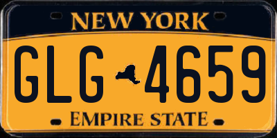 NY license plate GLG4659