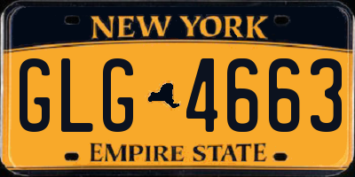 NY license plate GLG4663