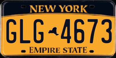 NY license plate GLG4673
