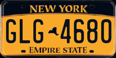 NY license plate GLG4680