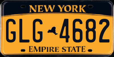 NY license plate GLG4682