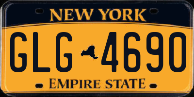 NY license plate GLG4690