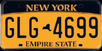 NY license plate GLG4699