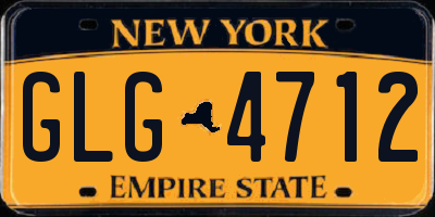 NY license plate GLG4712