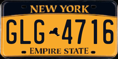 NY license plate GLG4716