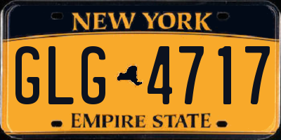 NY license plate GLG4717