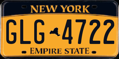 NY license plate GLG4722