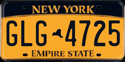 NY license plate GLG4725