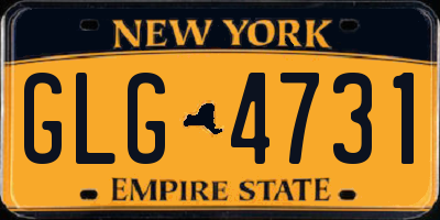 NY license plate GLG4731