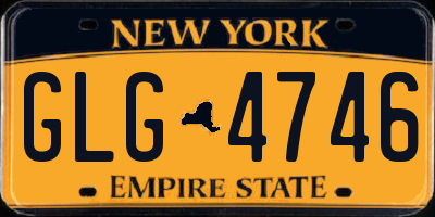 NY license plate GLG4746