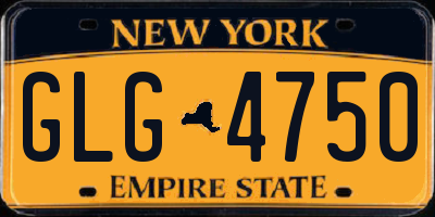 NY license plate GLG4750