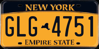 NY license plate GLG4751