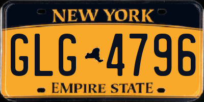 NY license plate GLG4796