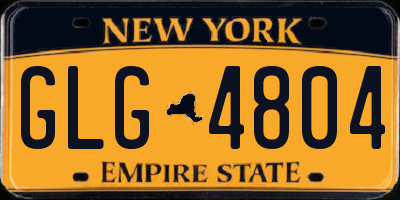 NY license plate GLG4804