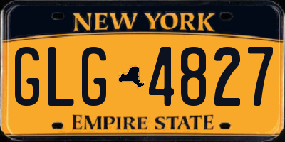 NY license plate GLG4827