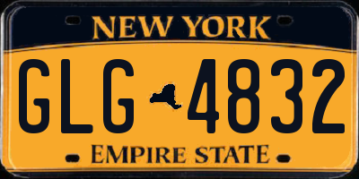 NY license plate GLG4832