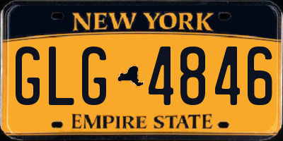 NY license plate GLG4846