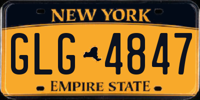 NY license plate GLG4847