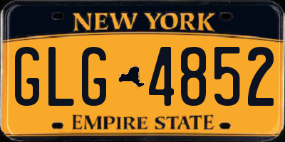 NY license plate GLG4852