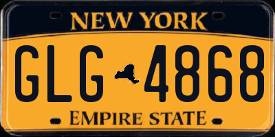 NY license plate GLG4868