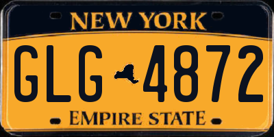 NY license plate GLG4872