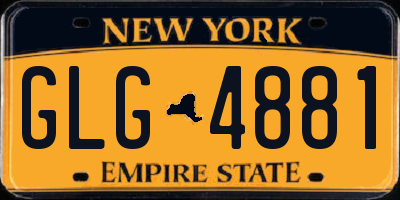 NY license plate GLG4881