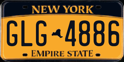 NY license plate GLG4886
