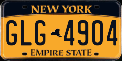 NY license plate GLG4904