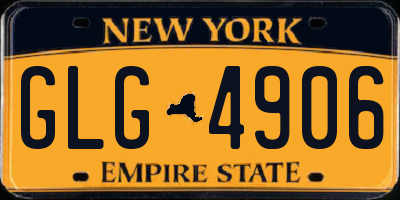 NY license plate GLG4906