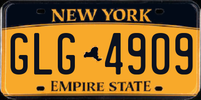 NY license plate GLG4909