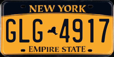 NY license plate GLG4917