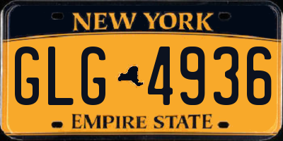 NY license plate GLG4936
