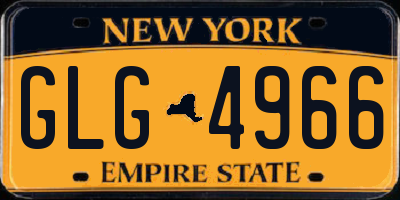NY license plate GLG4966