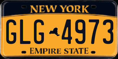 NY license plate GLG4973