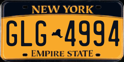 NY license plate GLG4994