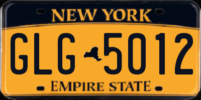 NY license plate GLG5012