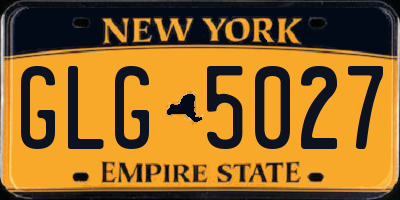 NY license plate GLG5027