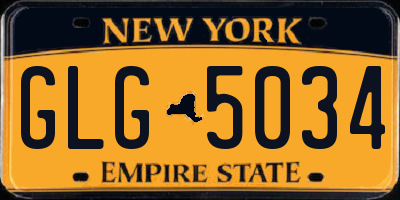 NY license plate GLG5034