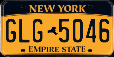 NY license plate GLG5046