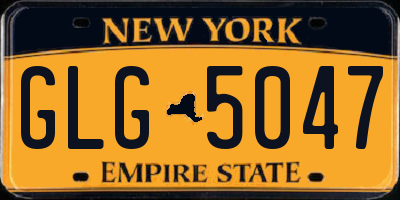 NY license plate GLG5047