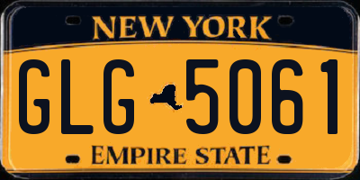 NY license plate GLG5061