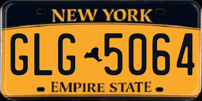 NY license plate GLG5064