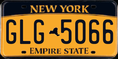NY license plate GLG5066
