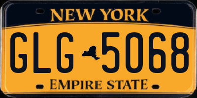 NY license plate GLG5068